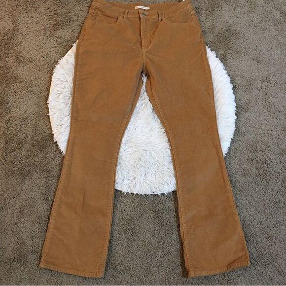 LEVIS 725 HIGH RISE GOLDEN VELVET STRETCH FLARE - Picture 3 of 7